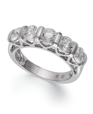 image of Certified Five-Stone Diamond Ring in 14k White Gold (2 ct. t.w.)