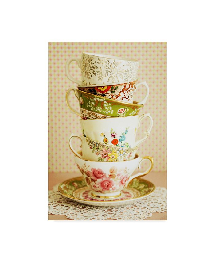 Trademark Global Tom Quartermaine 'Antique Cups And Saucers 2' Canvas