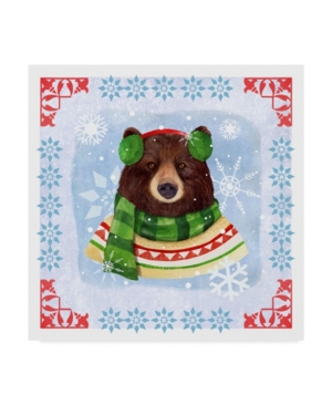 Trademark Global Fiona Stokes-gilbert 'winter Bear' Canvas Art In Multi
