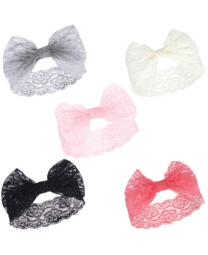Hudson Baby Girl Lace Headbands 5-Pack
