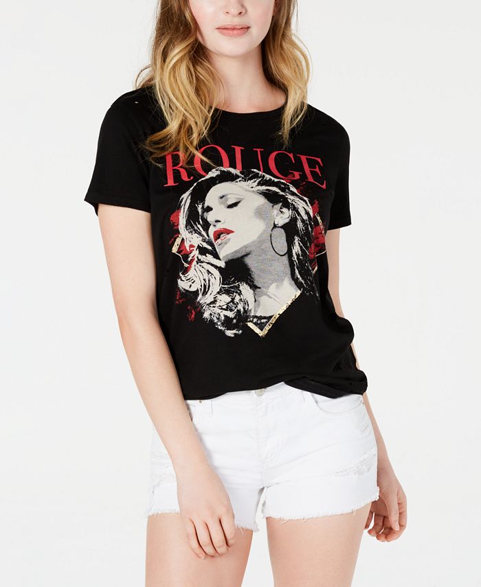 GUESS Ripped Graphic T-Shirt - Macy's