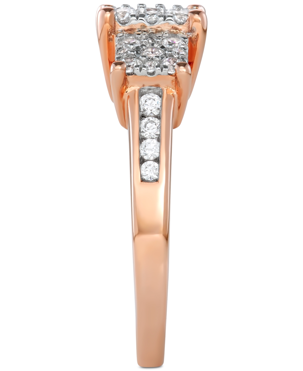 Diamond Princess Triple Halo Engagement Ring (3/4 ct. t.w.) in 14k White, Yellow or- Rose Gold