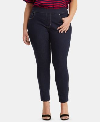 navy jeggings plus size