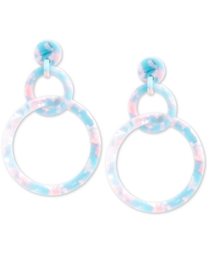 image of Zenzii Linked Circle Acetate Drop Earrings