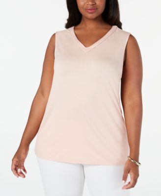 macys plus size tank tops