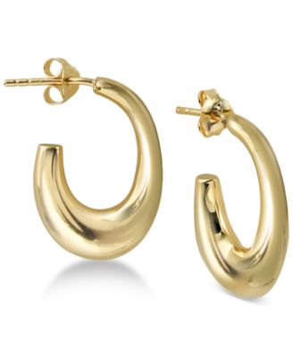 Argento Vivo - Chunky Hoop Earrings in Gold-Plated Sterling Silver