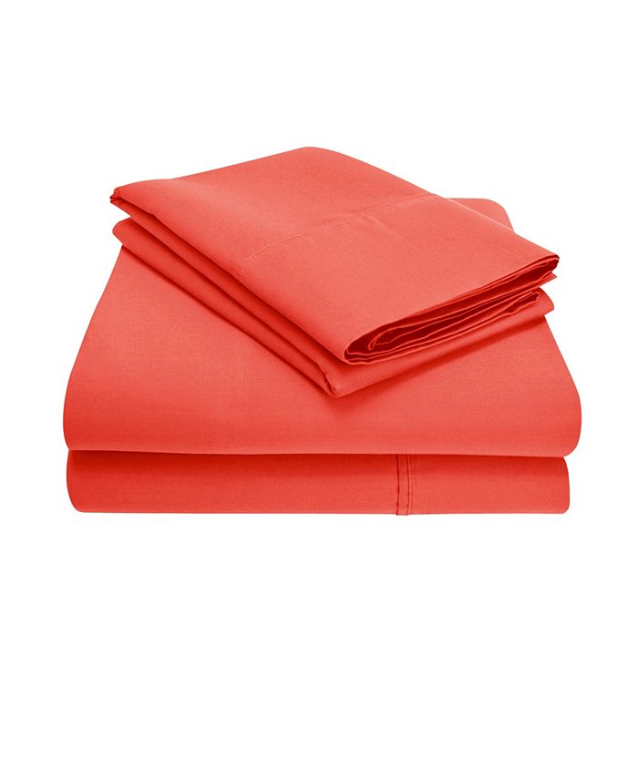 Superior 1200 Thread Count Cotton Blend Solid Sheet Set Full Macy