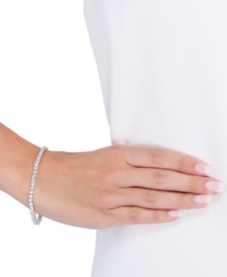 Cubic Zirconia Tennis Bracelet in Sterling Silver