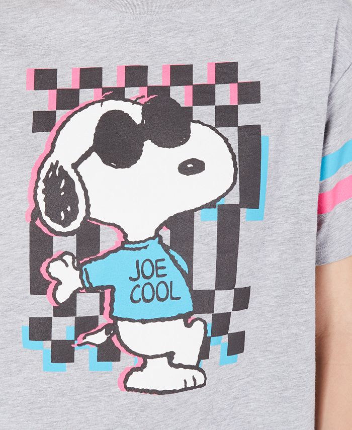 Mighty Fine Juniors' Peanuts Snoopy Joe Cool Graphic T-Shirt - Macy's
