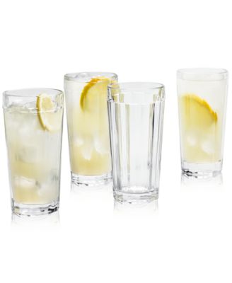 Martha Stewart Collection - La Dolce Vita Clear Highball Glasses, Set of 4