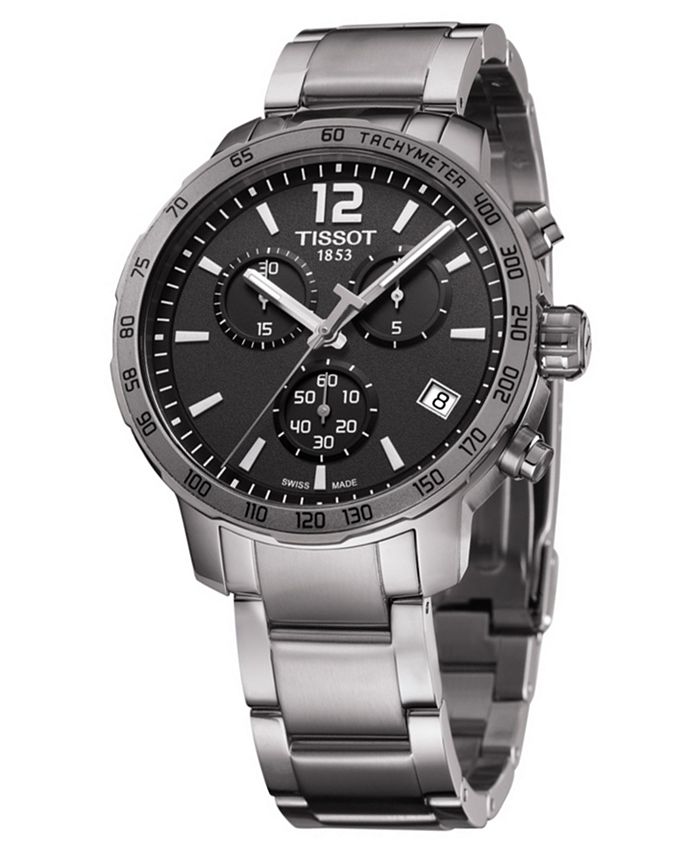 Tissot Men's Swiss Chronograph Quickster Stainless Steel Bracelet Watch ...
