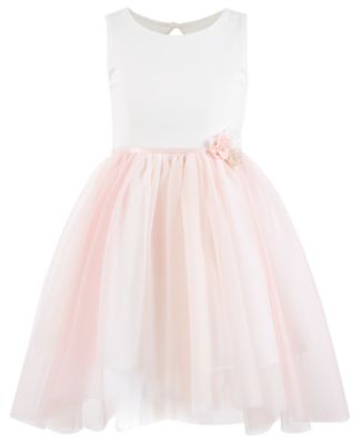 Pink & Violet Little Girls Ribbon-Waist Dress - Macy's