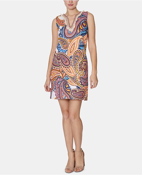 Laundry By Shelli Segal Paisley Print Fringed Shift Dress Reviews
