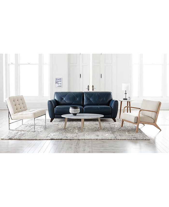 Furniture Myia Leather Sofa Collection, Leather Chairs Macys