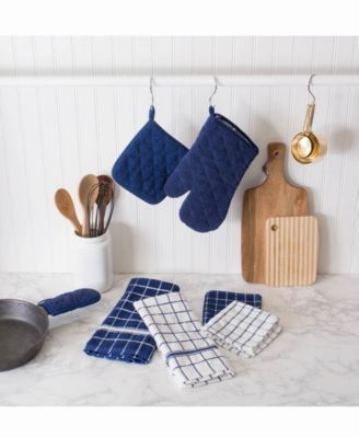 Solid Windowpane Terry Dishtowel, Set of 4
