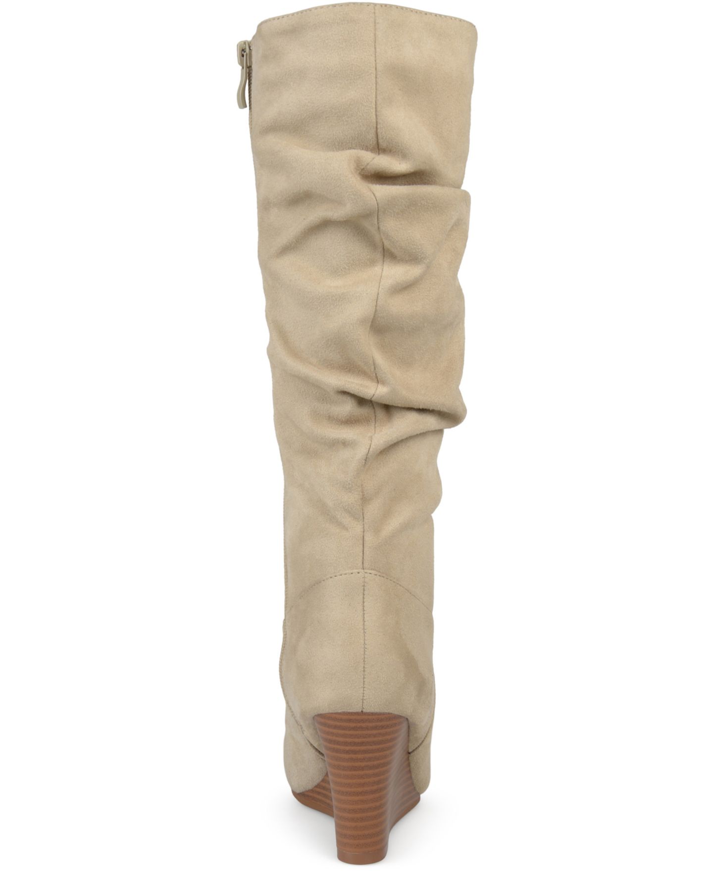 Женские ботинки Journee Collection Haze Slouchy Wedge Knee High Boots, Regular & Wide Calf, цвет: Серо-бежевый — фото 6