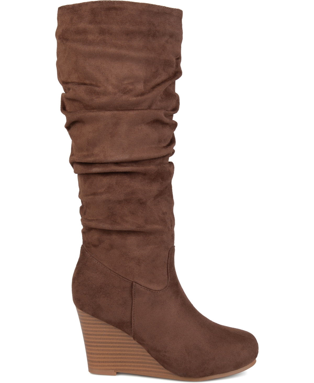 Journee Collection Women's Haze Rouched Knee High Wedge Boots