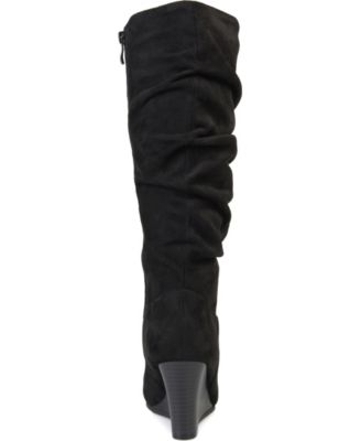 Women's Haze Wide Calf Rouched Knee High Wedge Boots