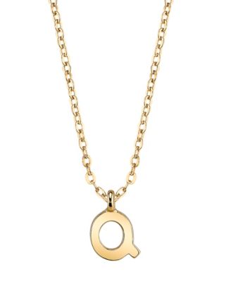 Gold-Tone Initial Necklace 20"
