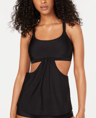 Reebok - Cutout Strappy-Back Tankini Top