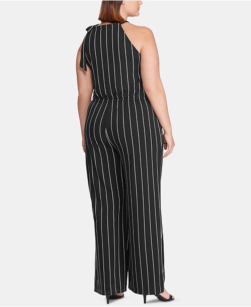 Lauren Ralph Lauren PlusSize StripePrint Halter Jumpsuit & Reviews
