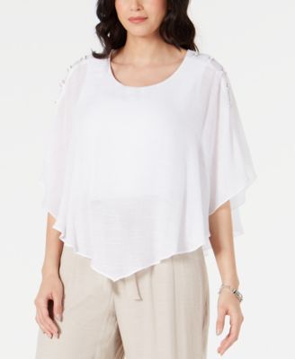 JM Collection - Gauze Cape Top