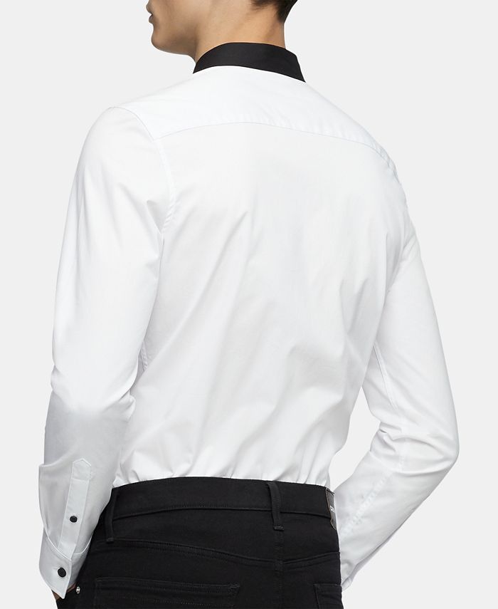 Calvin Klein Men's Slim-Fit Colorblocked Twill Shirt - Macy's