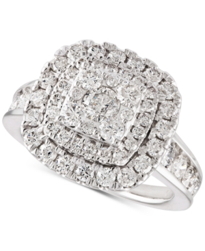 image of Diamond Multi-Layer Halo Engagement Ring (2 ct. t.w.) in 14k White Gold