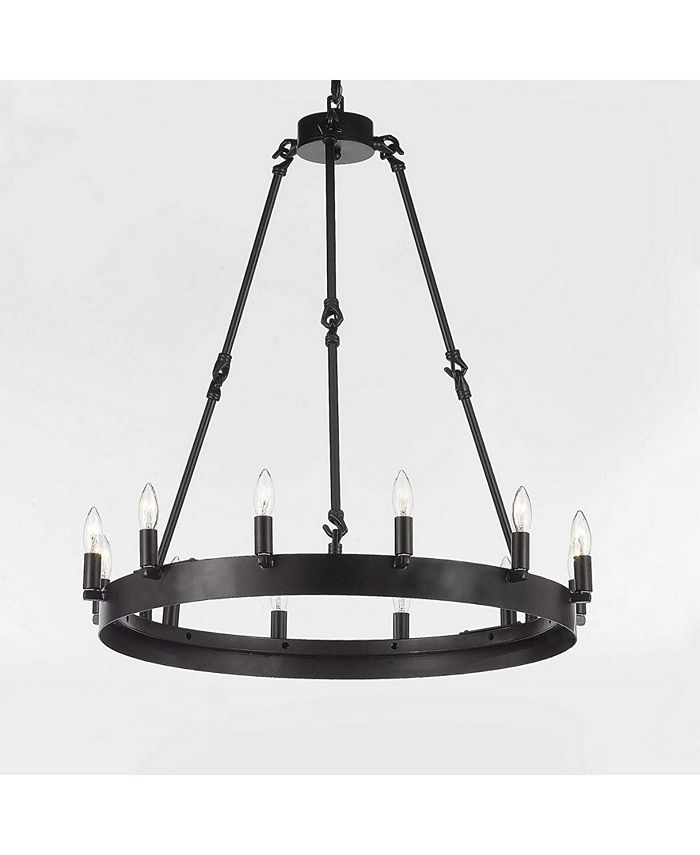 Picture of Harrison Lane Vintage Barn Metal Castile One Tier Chandelier Industrial ...