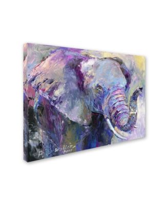 Richard Wallich 'Blue Elephant' Canvas Art - 35" x 47"
