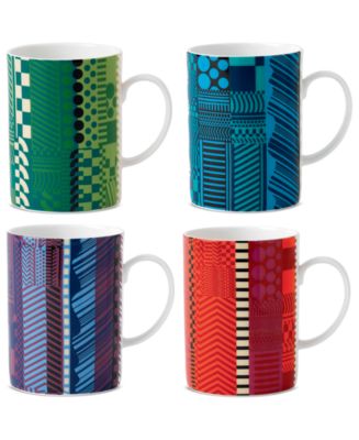 Royal Doulton Dinnerware, Set of 4 Paolozzi Accent Mugs - Macy's