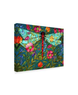 Holly Carr 'Red Dragonfly' Canvas Art - 14" x 19"