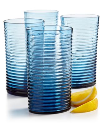 ribbed highball glass