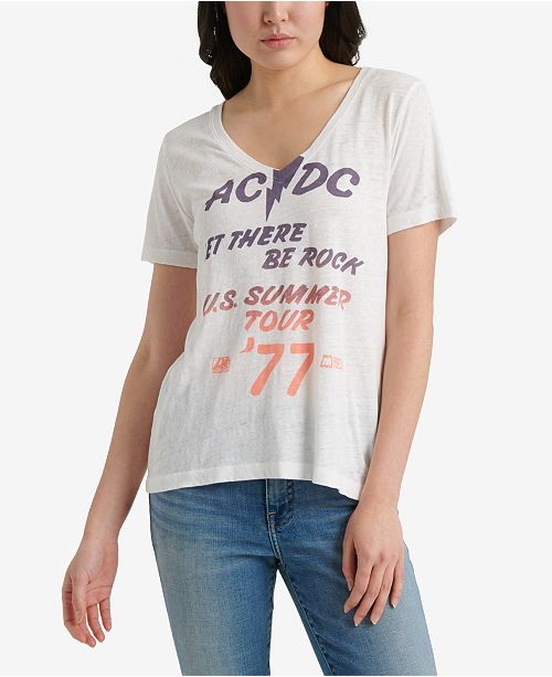 Lucky Brand Ac Dc Graphic T Shirt Reviews Tops Women Macy S