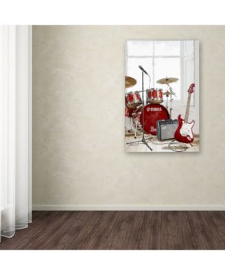 The Macneil Studio 'Drums and Guitar' Canvas Art - 16" x 24"