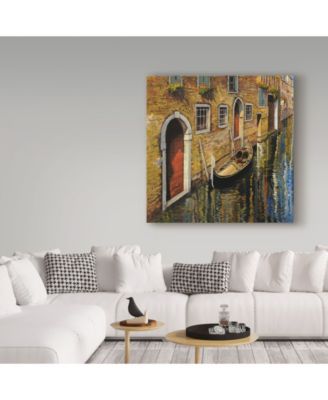 Trademark Global Guido Borelli 'La Gondola Sul Canale' Canvas Art - 35 ...