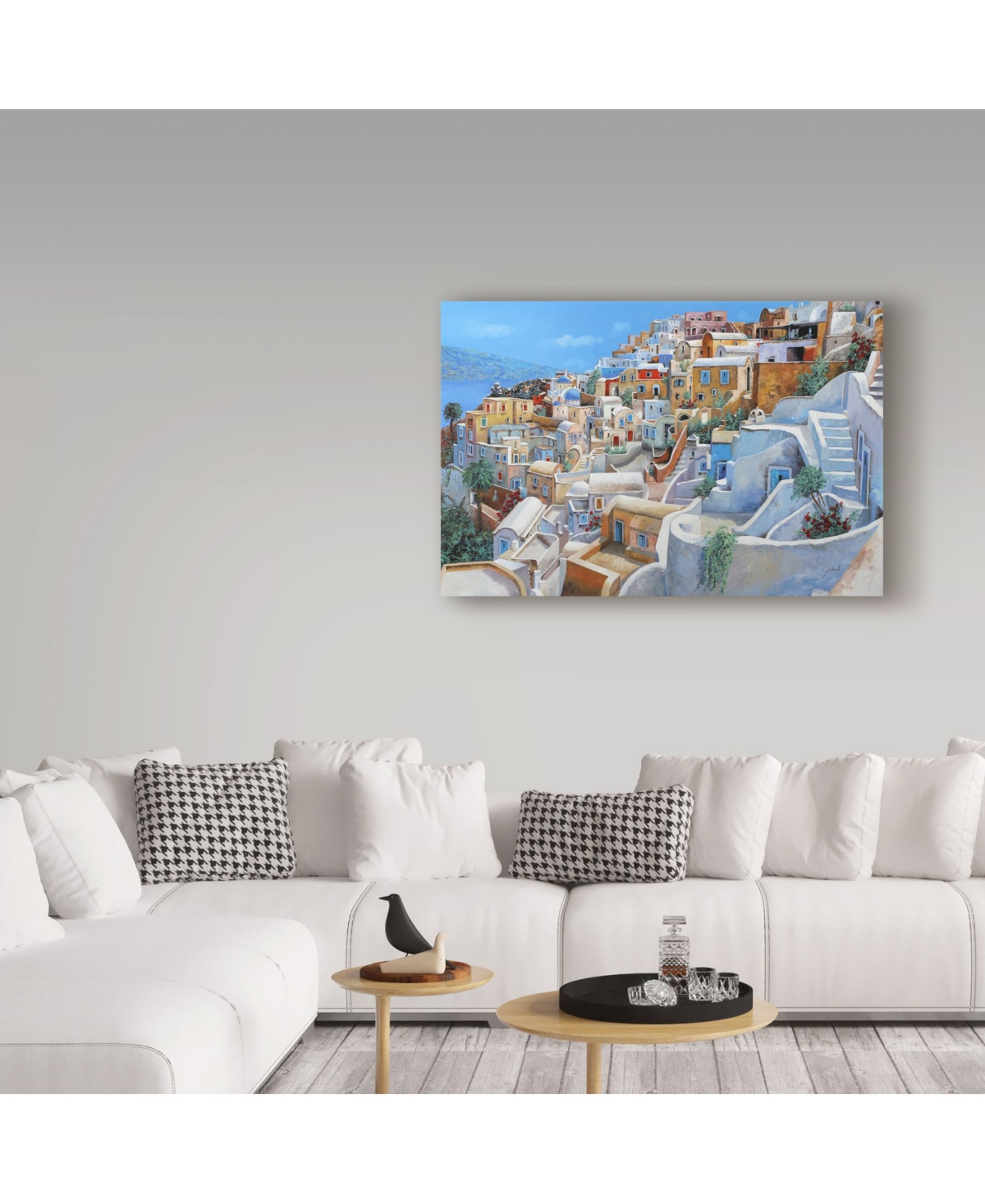 Guido Borelli 'Santorini a Colori' Canvas Art -