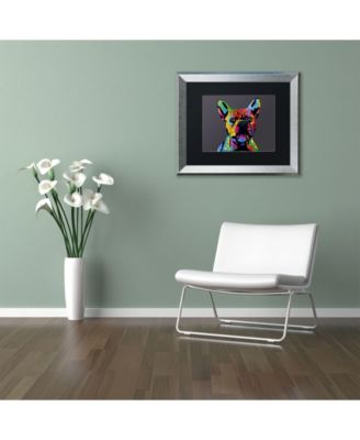Michael Tompsett 'French Bulldog Grey' Matted Framed Art - 11" x 14"
