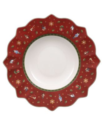Toy's Delight Red Rim Soup Bowl