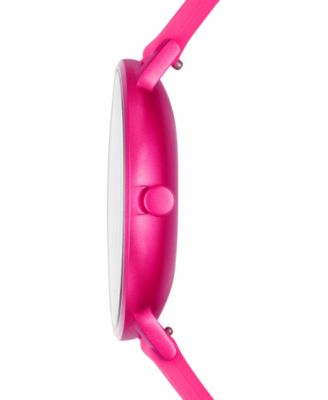 Skagen Men's Aaren Neon Pink Silicone Strap Watch 41mm 
