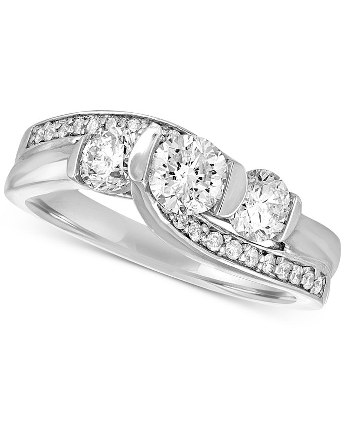 Macy's Diamond Bridal Ring (11/4 ct. t.w.) in 14k White Gold Macy's