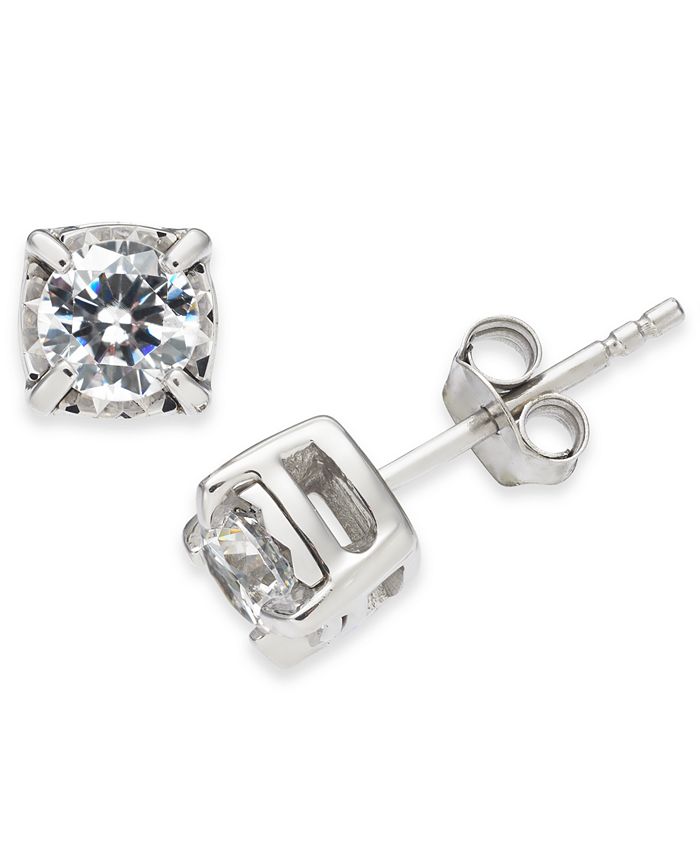 Macy's Diamond Stud Earrings (3/4 ct. t.w.) in 14k White Gold - Macy's