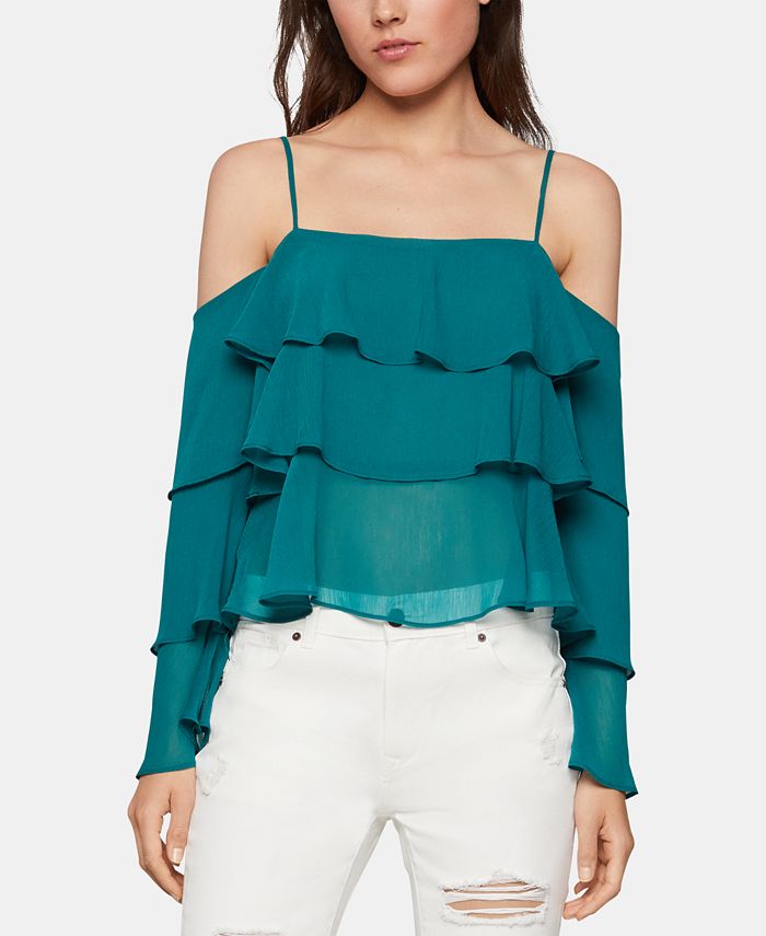 Flounce Tiered 3/4 sleeve top main image 0