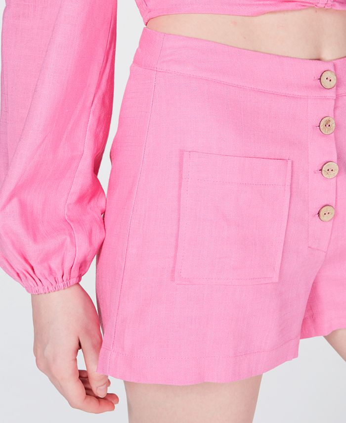 4SI3NNA ButtonFront HighRise Shorts Macy's