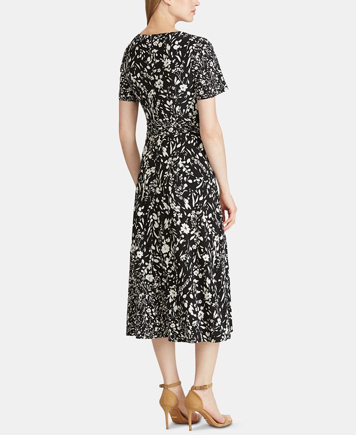 Lauren Ralph Lauren Floral-Print Belted Jersey Dress & Reviews ...
