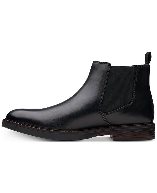 clarks paulson up black leather