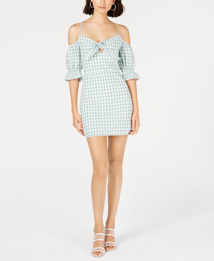 blue gingham milkmaid dress Ditsy Daisies Milkmaid Midi Dress Kelly Green / XS