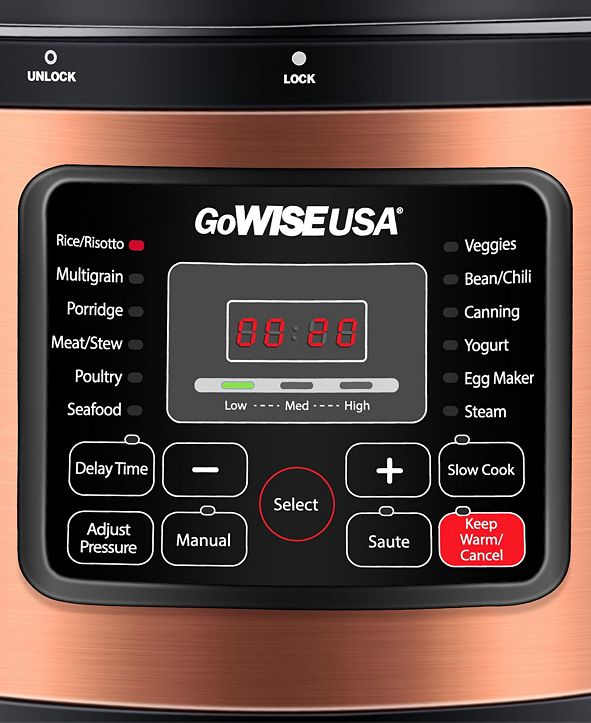 GoWISE USA 10Qt 12in1 Electric Pressure Cooker & Reviews Small