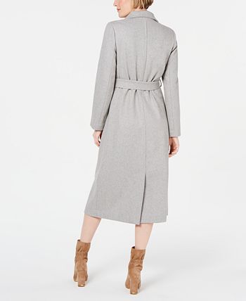 Kenneth Cole Asymmetrical Belted Maxi Coat Macy s