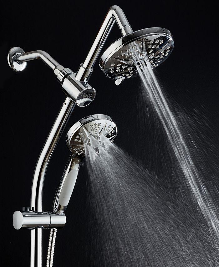 HotelSpa Adjustable DrillFree Slide Bar with 48setting Shower Head